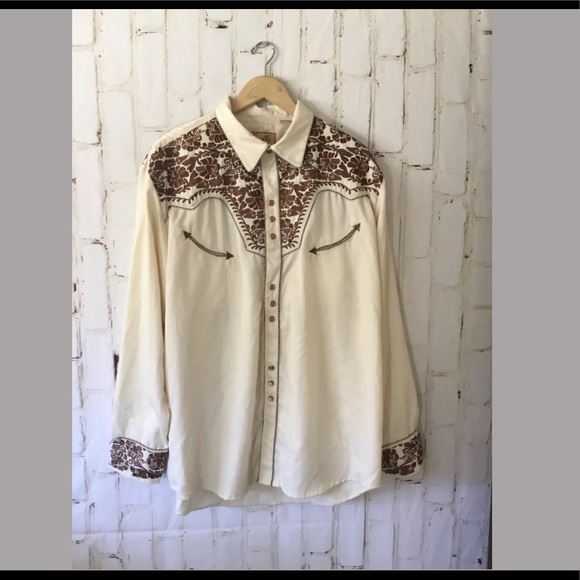 Scully Other - Men’s ivory Scully western long sleeve shirt EUC